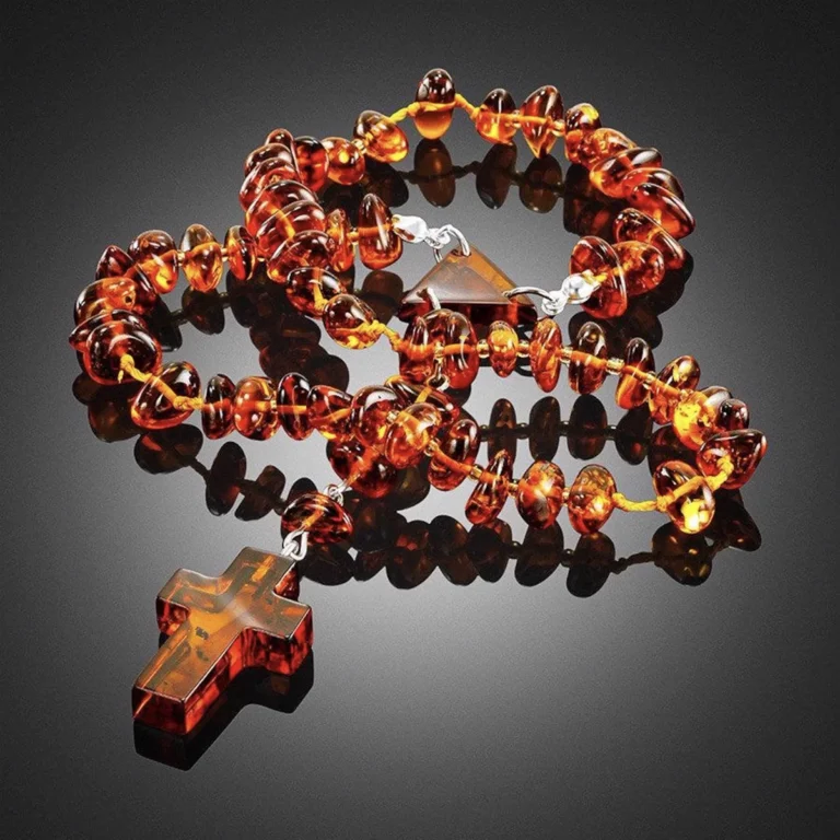 Drk chips Baltic amber rosary beads | Catholic ambe rosary