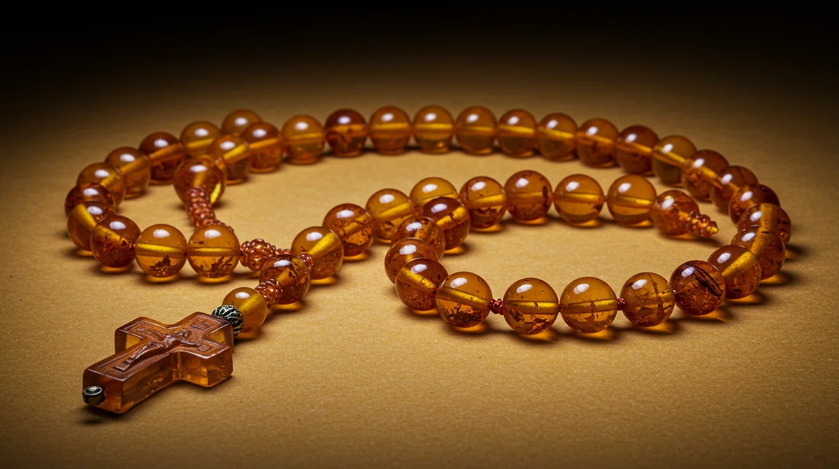 Real authentic Christian amber rosary | Real amber beads | perfect Catholic gift